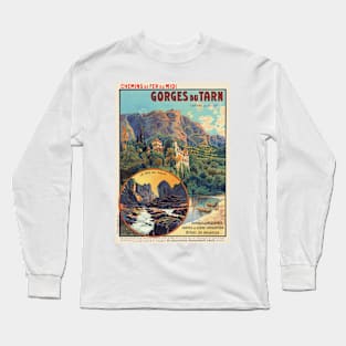 Gorges du Tarn France Vintage Poster 1912 Long Sleeve T-Shirt